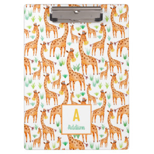 Porte-bloc Belle aquarelle Giraffe Animal Personnalisé