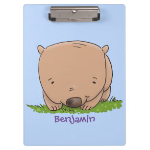 Porte-bloc Belle illustration de dessin animé de bébé wombat