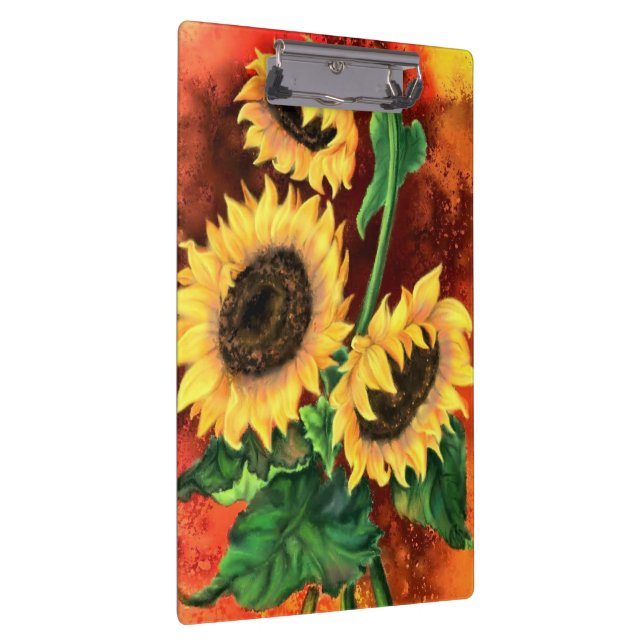 Porte-bloc Belle peinture Porte - bloc de trois tournesols (Swatch)