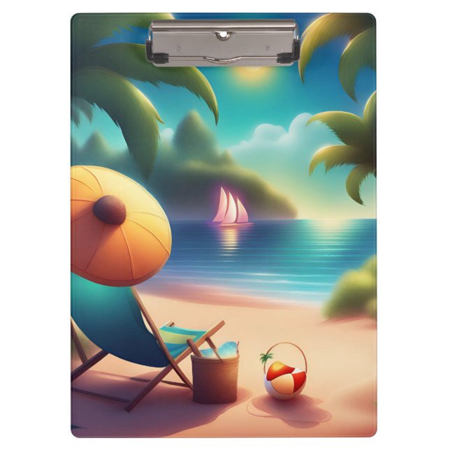 Porte-bloc belle plage (Devant)