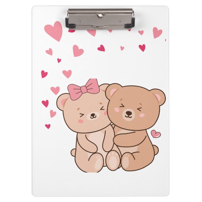 Porte-bloc Belle Teddy Bear Design Pour Cadeau Valentine (Devant)