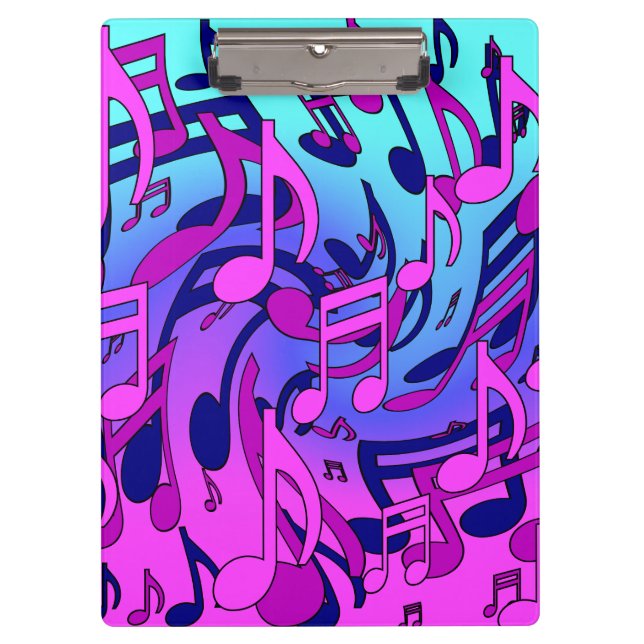 Porte-bloc Belles notes de musique Artsy Animées  (Devant)