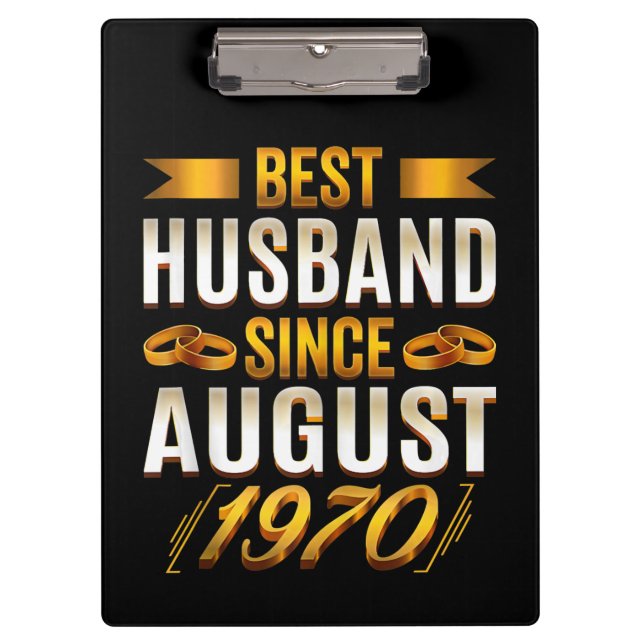 Porte-bloc Best Husband Since August 1970 Funny Anniversary (Devant)