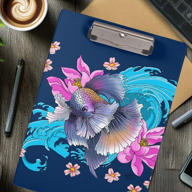 Porte-bloc Betta Combattant Siamois  (Créateur téléchargé)