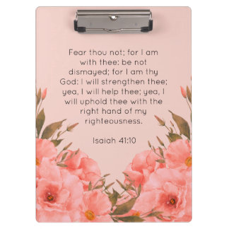 Porte-bloc Bible Verse Clipboard | Pink Floral Design