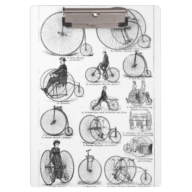 Porte-bloc Bicyclette à grande roue Penny Farthing (Devant)