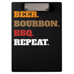 Porte-bloc Bière amusante Bourbon Bbq Répéter Hommes Femmes A