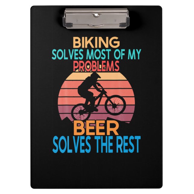 Porte-bloc Bière Et Vélo Anniversaire (Devant)