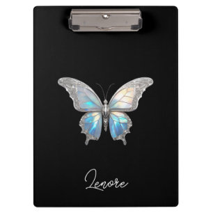 Porte-bloc Bijoux papillon Opale et argent