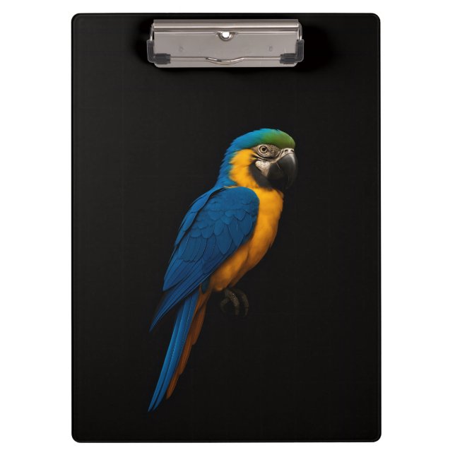 Porte-bloc Black 4 Luxe, Ara bleu et jaune (Devant)