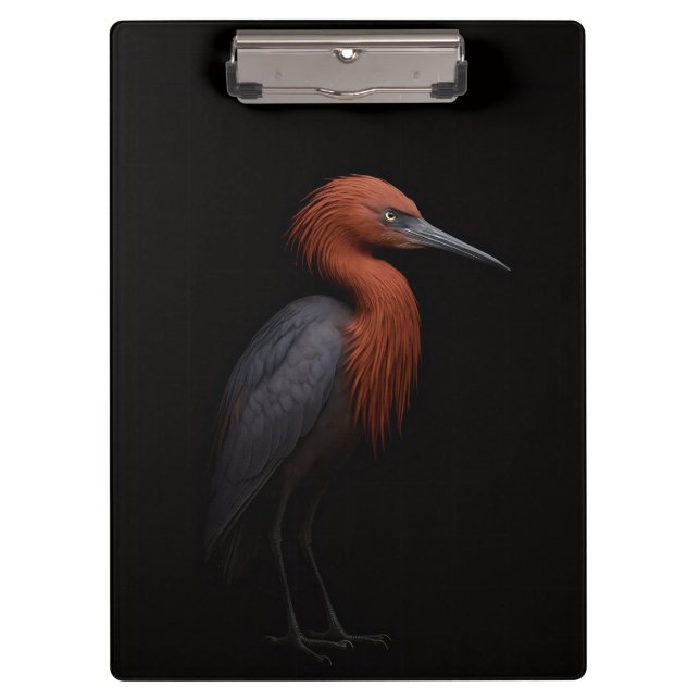 Porte-bloc Black 4 Luxe Clipboard, Reddish Egret (Devant)