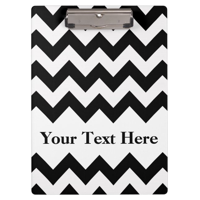 Porte-bloc Black Bold Chevron avec texte personnalisable (Devant)