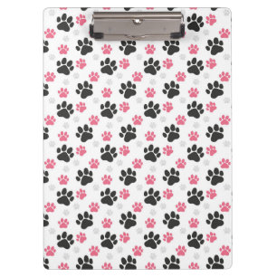 Porte-bloc Black Pink Paw Print Dog Owner Puppy Lover Pets