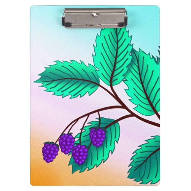 Porte-bloc Blackberries sur une branche (Devant)