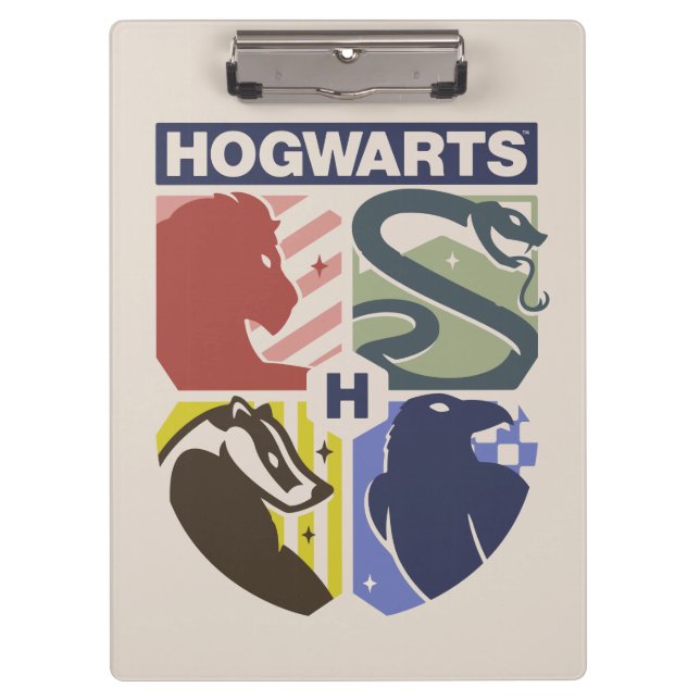 Porte-bloc Blason timbré vintage HOGWARTS™ (Devant)
