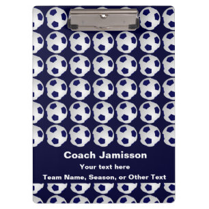 Porte-bloc Bleu avec Motif de balle de football pour Team Coa