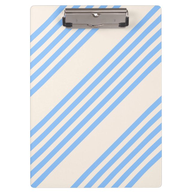 Porte-bloc Bleu et beige cinq rayures motif (Devant)