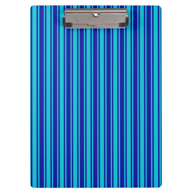Porte-bloc Bleu et turquoise bandes bonbons (Devant)