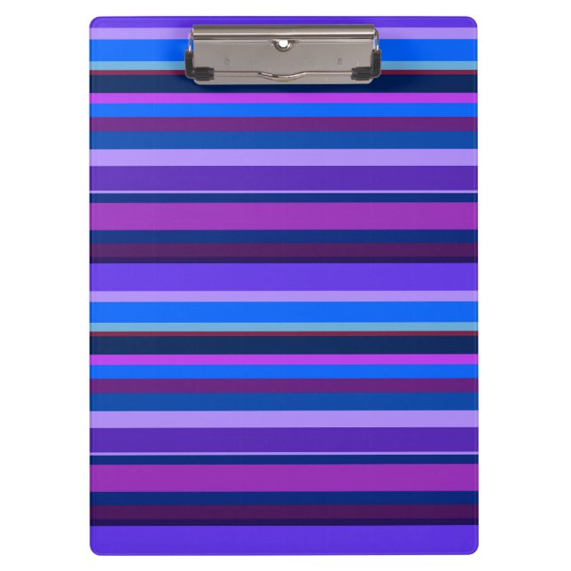 Porte-bloc Bleu et violet bandes horizontales (Devant)