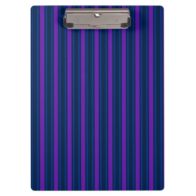 Porte-bloc Bleu et violet bonbons rayés (Devant)
