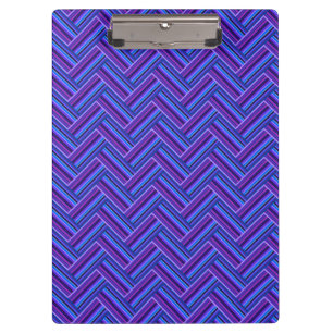 Porte-bloc Bleu et violet rayures double tissage