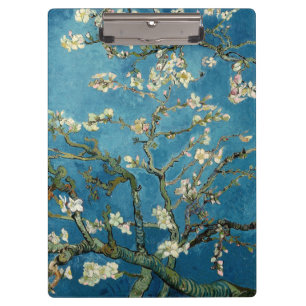 Porte-bloc Bleu floral vintage de fleurs d'amande de Van Gogh