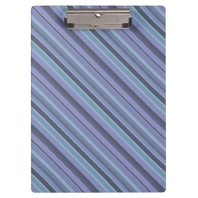 Porte-bloc Bleu-gris bandes diagonales (Devant)