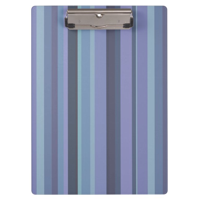 Porte-bloc Bleu-gris, bandes horizontales (Devant)