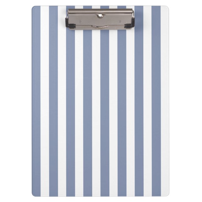 Porte-bloc Bleu gris et blanc rayures de bonbons (Devant)