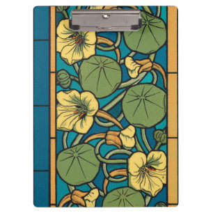 Porte-bloc Bleu jaune Nasturtium Fleur Nouveau Motif