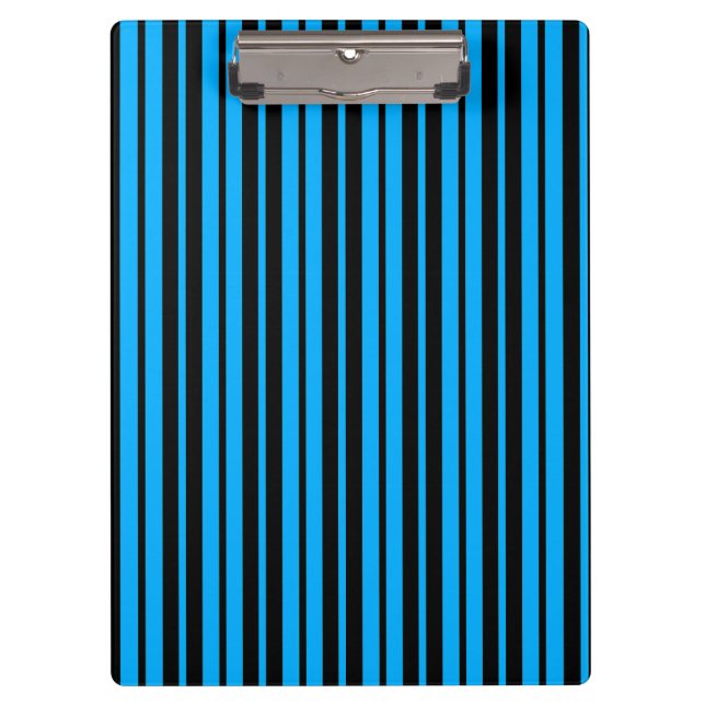 Porte-bloc Bleu Noir Grilles Verticales Design Motif (Devant)