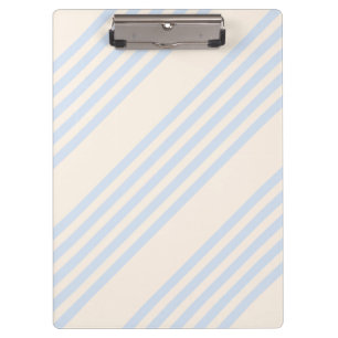 Porte-bloc Bleu pâle et beige cinq rayures motif