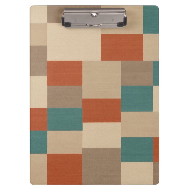 Porte-bloc Blocs Géométriques Modernes Sarcelle & Beige (Devant)
