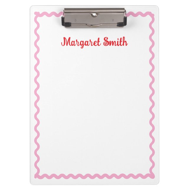Porte-bloc Blocs-notes personnalisés avec monogramme et bordu (Devant)