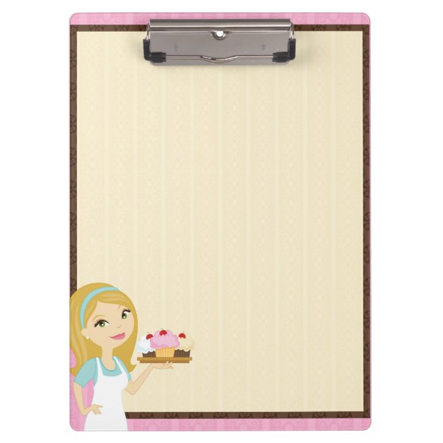 Porte-bloc Blonde Baker Cupcake D12 Porte - bloc 3 (Devant)