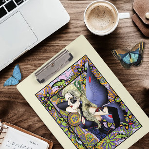 Porte-bloc Blonde Fairy Floral Purple