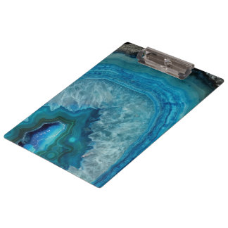 Porte-bloc Blue Geode Rock Mineral Agate Crystal Image