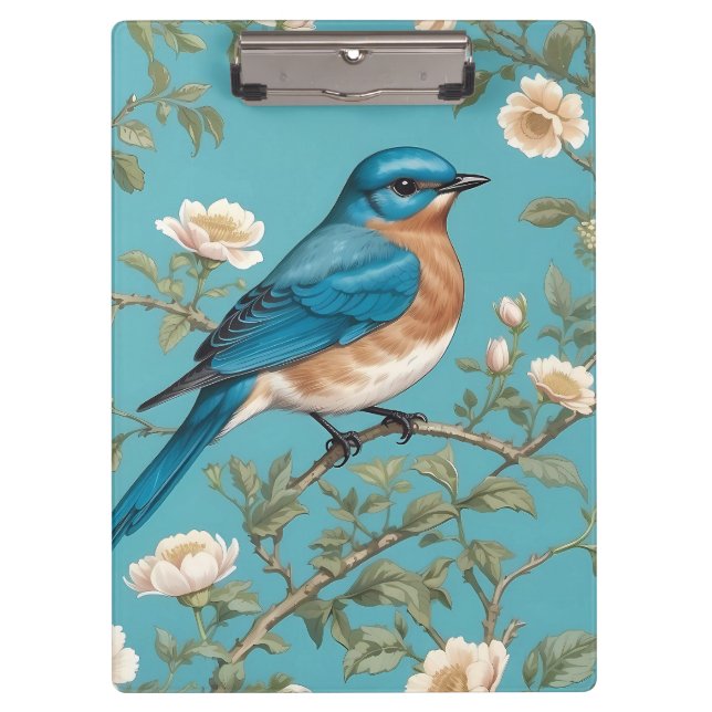 Porte-bloc Bluebird William Morris Inspiré Turquois (Devant)