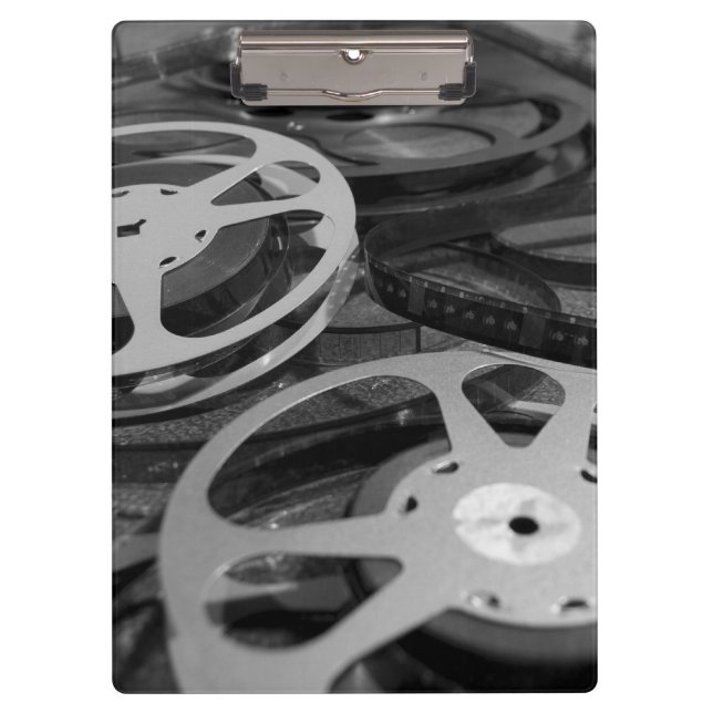 Porte-bloc Bobines de film du cru 35mm noires et blanches (Devant)