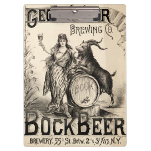 Porte-bloc Bock Beer Brewing Co. Cool Vintage Home Brewer