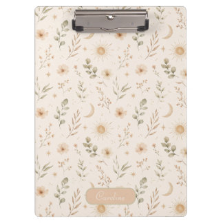 Porte-bloc Boho Bohème Floral Lune Soleil Botanique