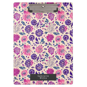 Porte-bloc Boho Ombre Floral Violet