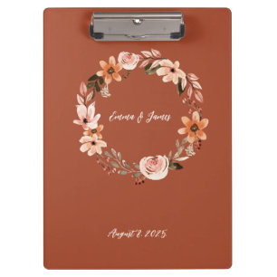 Porte-bloc Boho Watercolor Floral Personnalisé