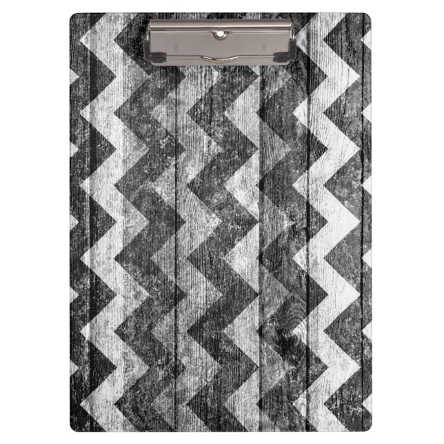 Porte-bloc Bois Chevron vintage Abstrait #3 (Devant)