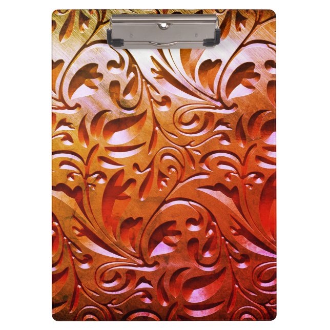 Porte-bloc Bois sculpté aspect grain de bois élégant abstrait (Devant)