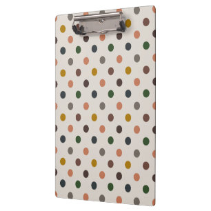 Porte-bloc Bois Tons Terre Clair Motif Points Design