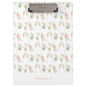 Porte-bloc Boissons roses modernes plage de bachelorette 