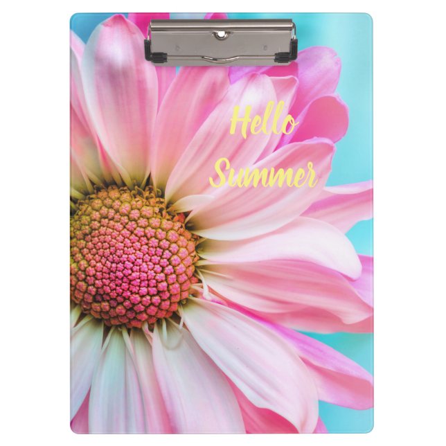 Porte-bloc Bonjour texte été avec Flower (Devant)