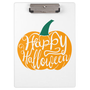Porte-bloc Bonne lettre Halloween sur citrouille sculpté