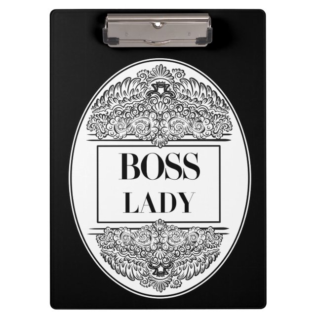 Porte-bloc Boss Lady - Élégante autonomisation (Devant)
